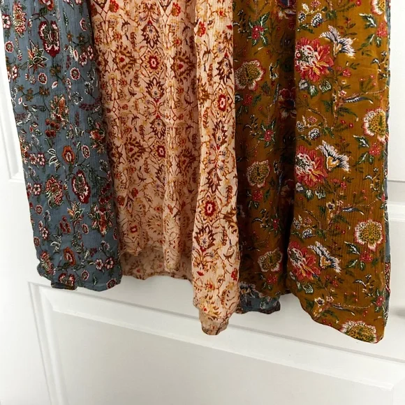 Bohemian Floral Patchwork Midi Skirt - Picture 3 of 9